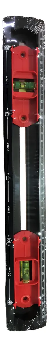 RU55051 1 NIVEL DE ALUMINIO X 400 mm
incluye acc p/centrar agujeros de cajas de luz. Doble regla de medici?n mm.