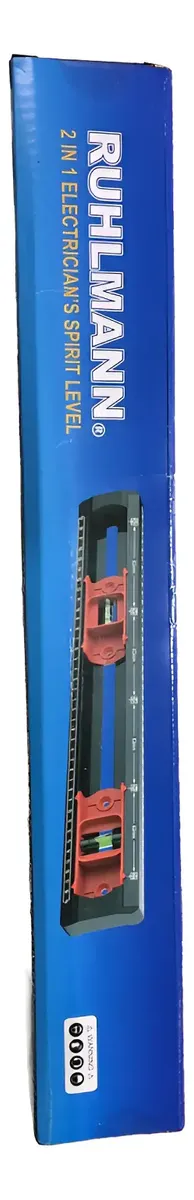 RU55051 3 NIVEL DE ALUMINIO X 400 mm
incluye acc p/centrar agujeros de cajas de luz. Doble regla de medici?n mm.