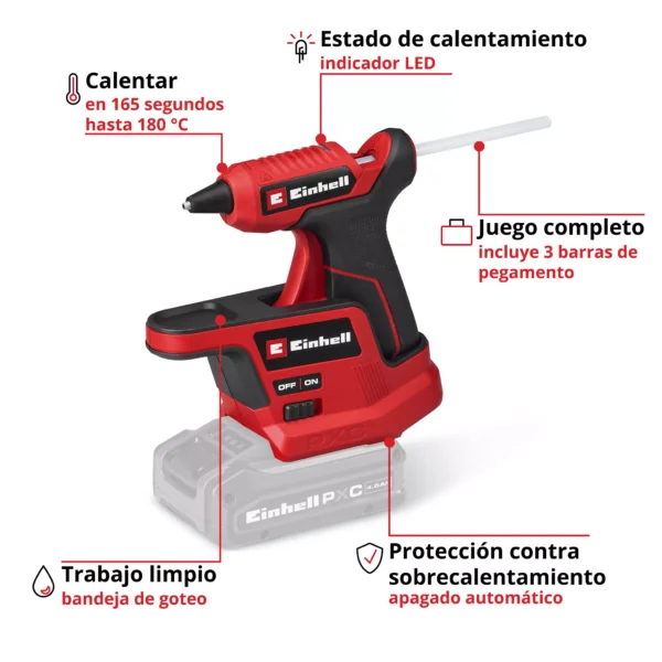 PISTOLA DE SILICONA | 18V | 180 ?C | 165 SEG. | 7MM TE-CG 18/7 Li - Solo