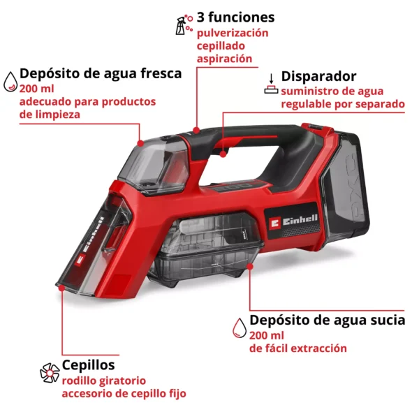 LIMPIADOR DE MANCHAS | 18V | 250 L/MIN | 200ML TE-SCL 18/200 Li-Solo