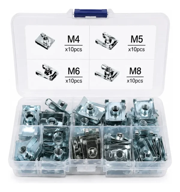 JGO 50 CLIPS TIPO TUERCA FORMA U. m 4-5-6-8 (BULTO X 30)