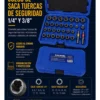 RU16008 2 JGO TUBOS SACA TUERCAS ENC.1/4 ? ?" x 33PCS.Permite sacar tuercas redondeadas, oxidadas o da?adas.Medidas: ? x 12-13-14-15-16-17-18-19 / ?: 5-6-7-8-9-10-11-12-13.Adaptador 1/4-1/4 y 1/4-3/8.