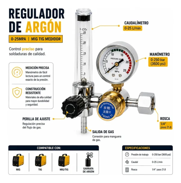 REGULADOR DE ARGON