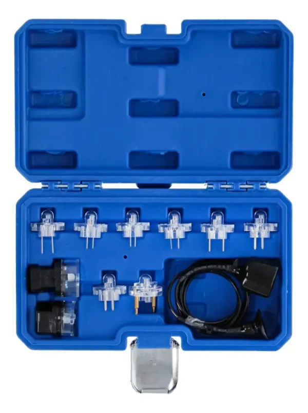 11PC LAMPARA NOID INYECCION PRUEBA DE INYECTORES
Es un juego de l?mparas de prueba dise?adas para conectarse directamente a las fichas de los inyectores de combustible. 
Su funci?n principal es verificar que la ECU (computadora) est? enviando la se?al el?ctrica (pulso) correcta al inyector.