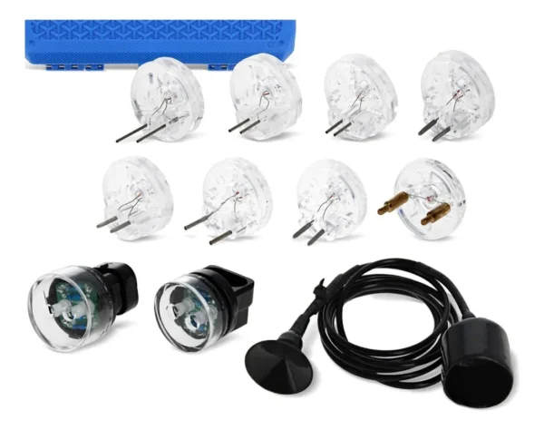 11PC LAMPARA NOID INYECCION PRUEBA DE INYECTORES
Es un juego de l?mparas de prueba dise?adas para conectarse directamente a las fichas de los inyectores de combustible. 
Su funci?n principal es verificar que la ECU (computadora) est? enviando la se?al el?ctrica (pulso) correcta al inyector.