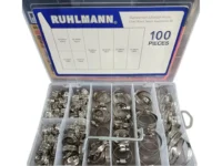 RU43358 1 100PC ABRAZADERAS 8-44 MM ACERO INOX.
Contiene: 20 pz 8-12 mm / 15 pz 10-13-16-19 mm / 10 pz 16-18-19-21-21-25-29-32-38-44 mm.+ 1 destornillador PH-PL.