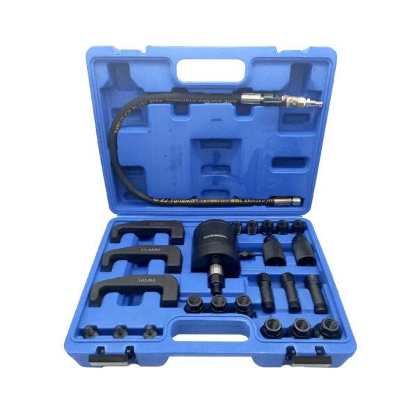 EXTRACTOR DE INYECTORES DIESEL NEUMATICO X 24 PZcompatible con inyectores Bosch, Delphi, Denso, Siemenscommon rail. Contiene adaptadores ford ranger.Capacidad de fuerza: 1 TN.Universal todos los modelos de auto, camionetas y camiones.