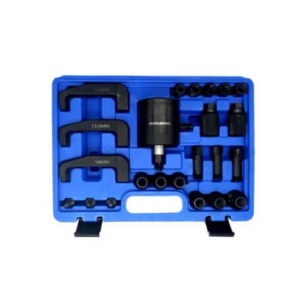 EXTRACTOR DE INYECTORES DIESEL NEUMATICO X 24 PZcompatible con inyectores Bosch, Delphi, Denso, Siemenscommon rail. Contiene adaptadores ford ranger.Capacidad de fuerza: 1 TN.Universal todos los modelos de auto, camionetas y camiones.