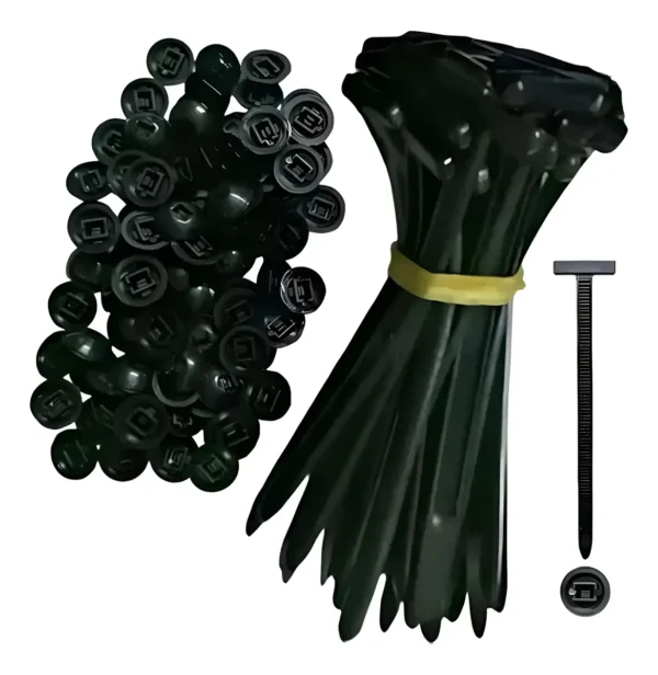 RU55011 1 PRECINTO T-BOTON 100PCS. Color negro. sirve para reenplazar los clips de los pasa ruedas o guardabarro.